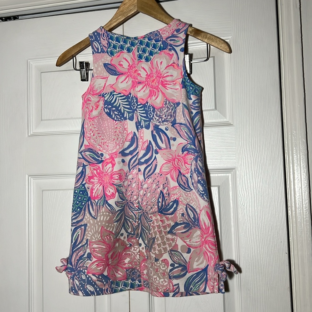 Lilly Pulitzer Pink & Blue Floral Pineapple Shift Dress - Girls - Picture 3 of 8
